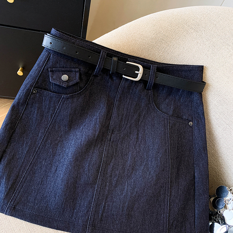 High waist all-match autumn and winter skirt for women