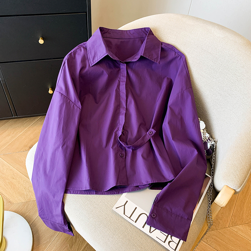 Outside the ride shawl loose shirt 2pcs set for women