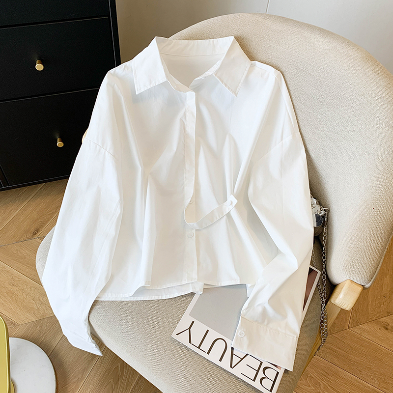 Outside the ride shawl loose shirt 2pcs set for women