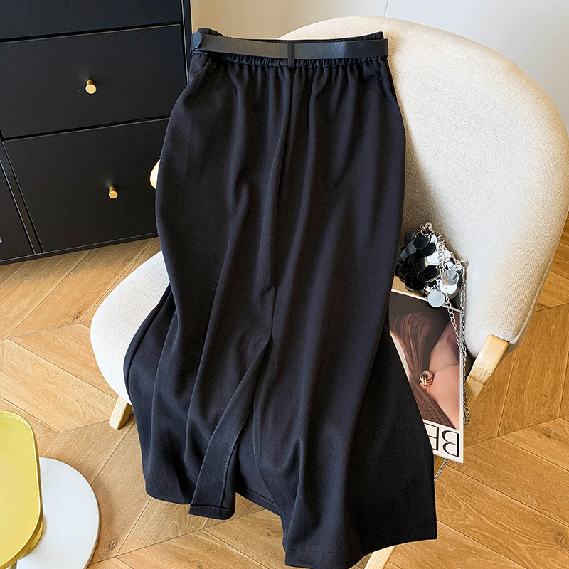 Split skirt package hip long dress for women