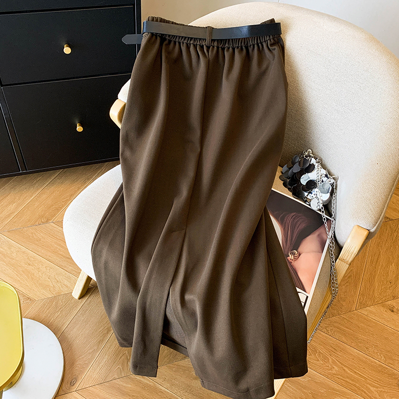Split skirt package hip long dress for women