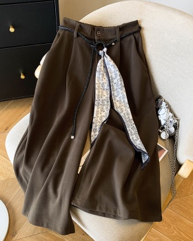 Pure casual pants high waist suit pants for women