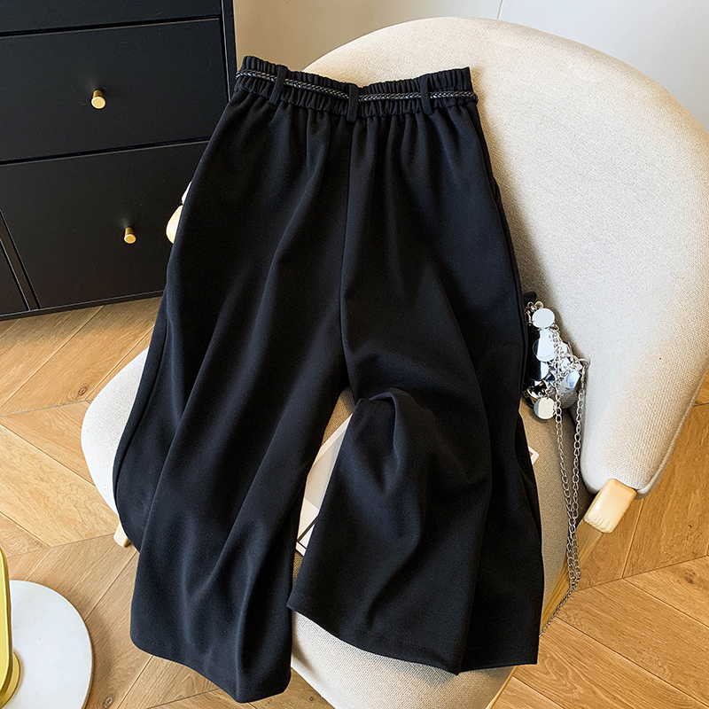 Pure casual pants high waist suit pants for women