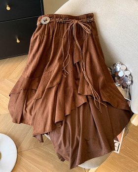 Lotus leaf edges thick and disorderly skirt for women
