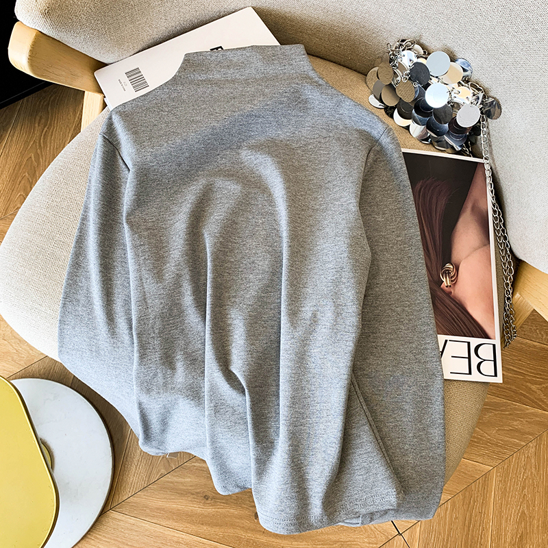 Knitted simple waistcoat pure T-shirt 2pcs set for women