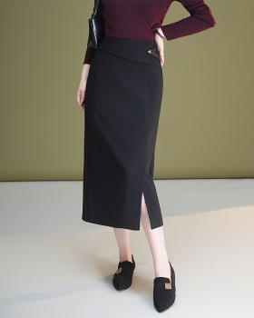 Long loose elasticity high waist slim skirt for women