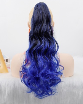 Colorful colors fake horsetail big waves gripper curly hair