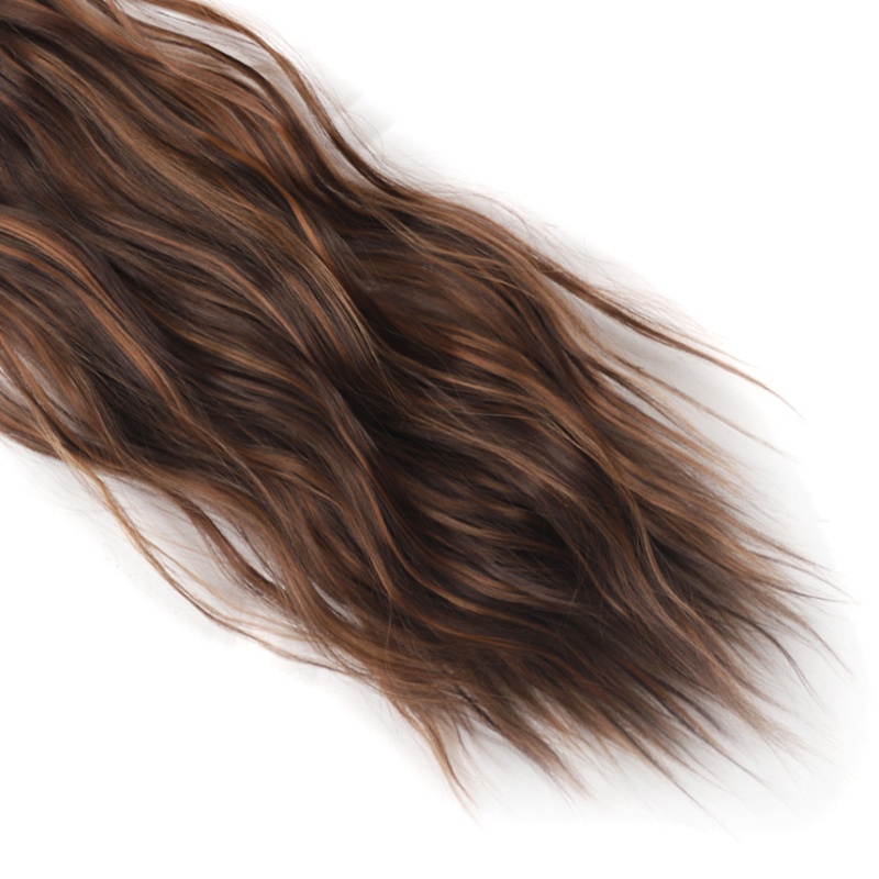 European style hair extension waves pattern wig 6pcs set