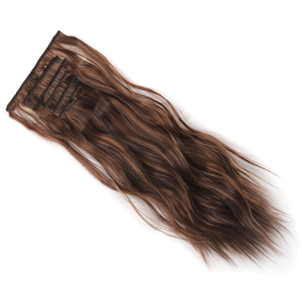 European style hair extension waves pattern wig 6pcs set