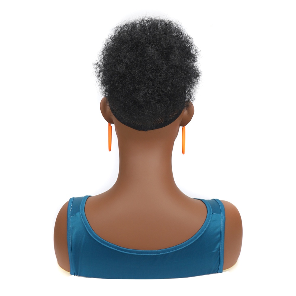 Fiber ring chignon fluffy curly hair