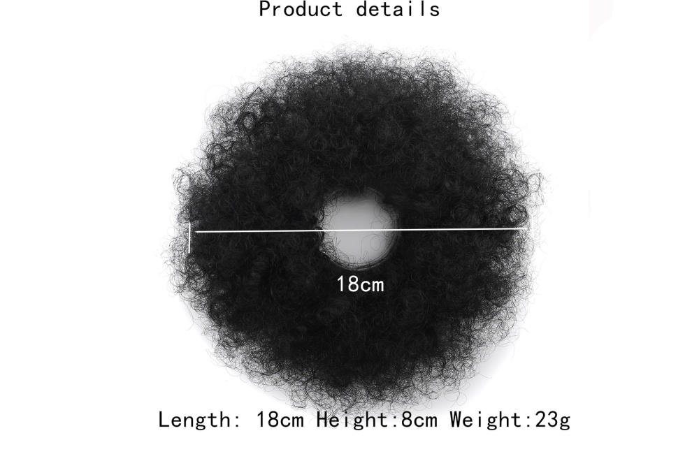Fiber ring chignon fluffy curly hair