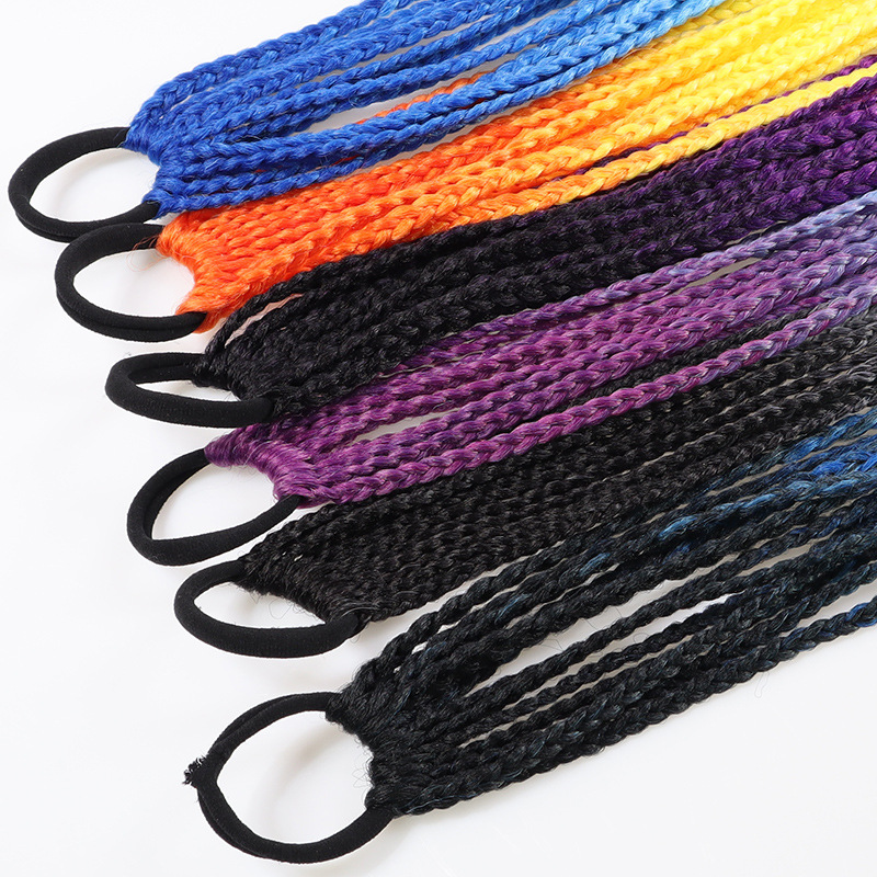 Horsetail colors hair ring small personality headwear