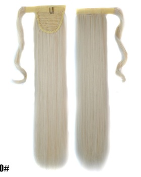 Long fiber straight hair European style velcro wig