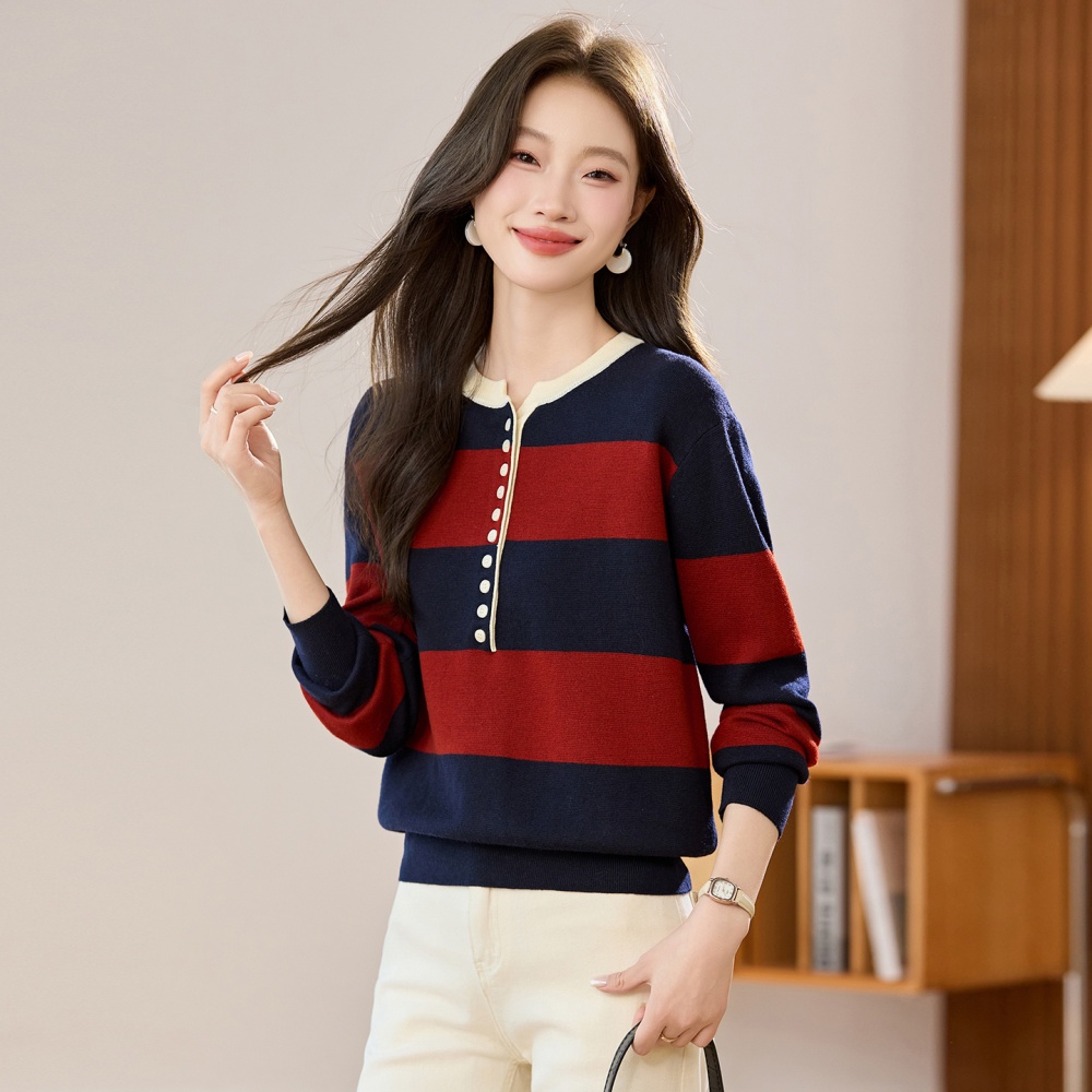 Retro bottoming shirt sweater for women
