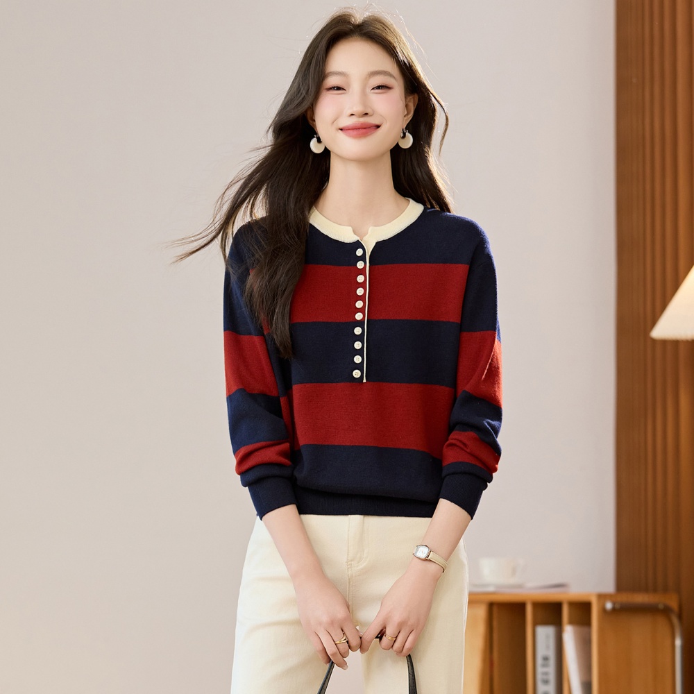 Retro bottoming shirt sweater for women