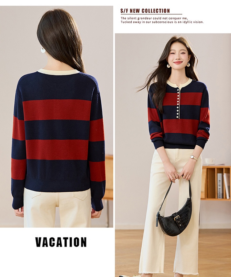 Retro bottoming shirt sweater for women