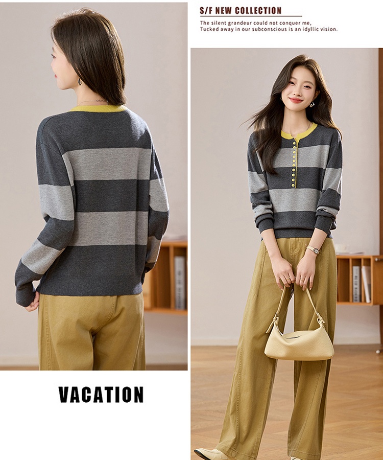 Retro bottoming shirt sweater for women