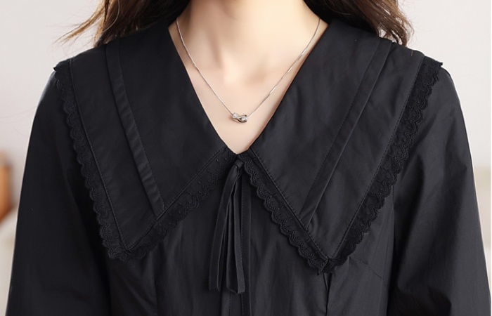 Long sleeve long dress pinched waist dress for women