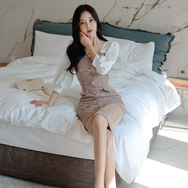Temperament elegant slim fashion sexy commuting dress