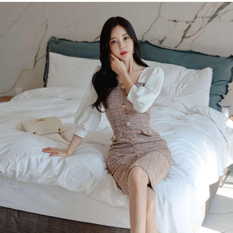 Temperament elegant slim fashion sexy commuting dress