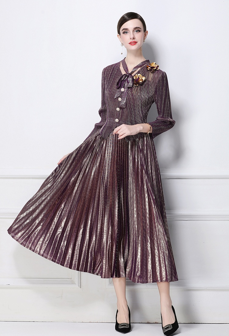 Long sleeve Pleats Please frenum dress