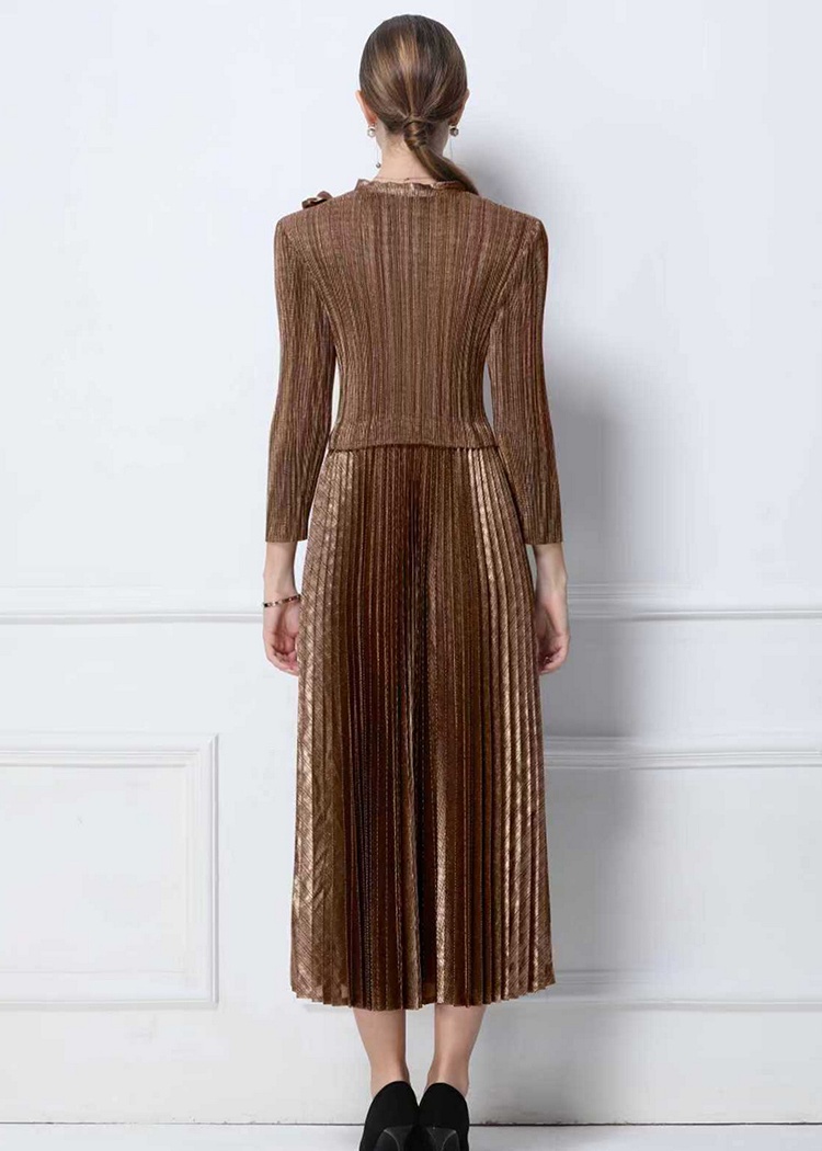 Long sleeve Pleats Please frenum dress