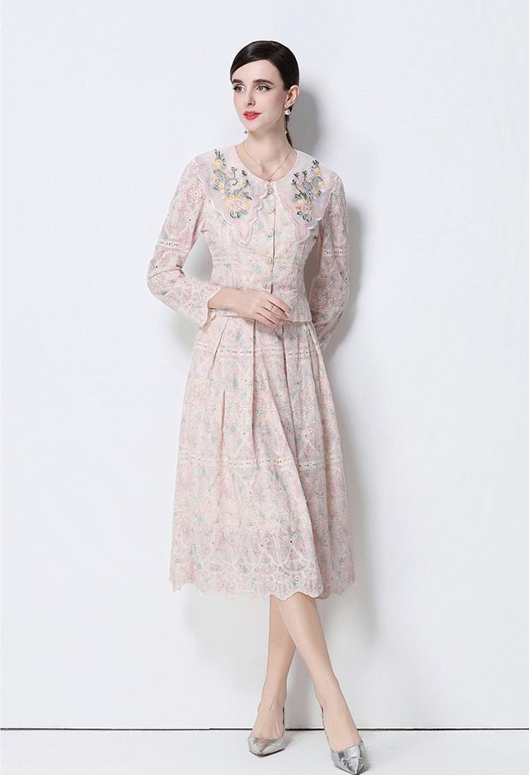 Light luxury fashion skirt printing tops a set