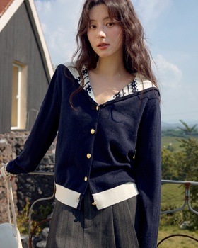 Korean style thin sweater knitted long sleeve jacket