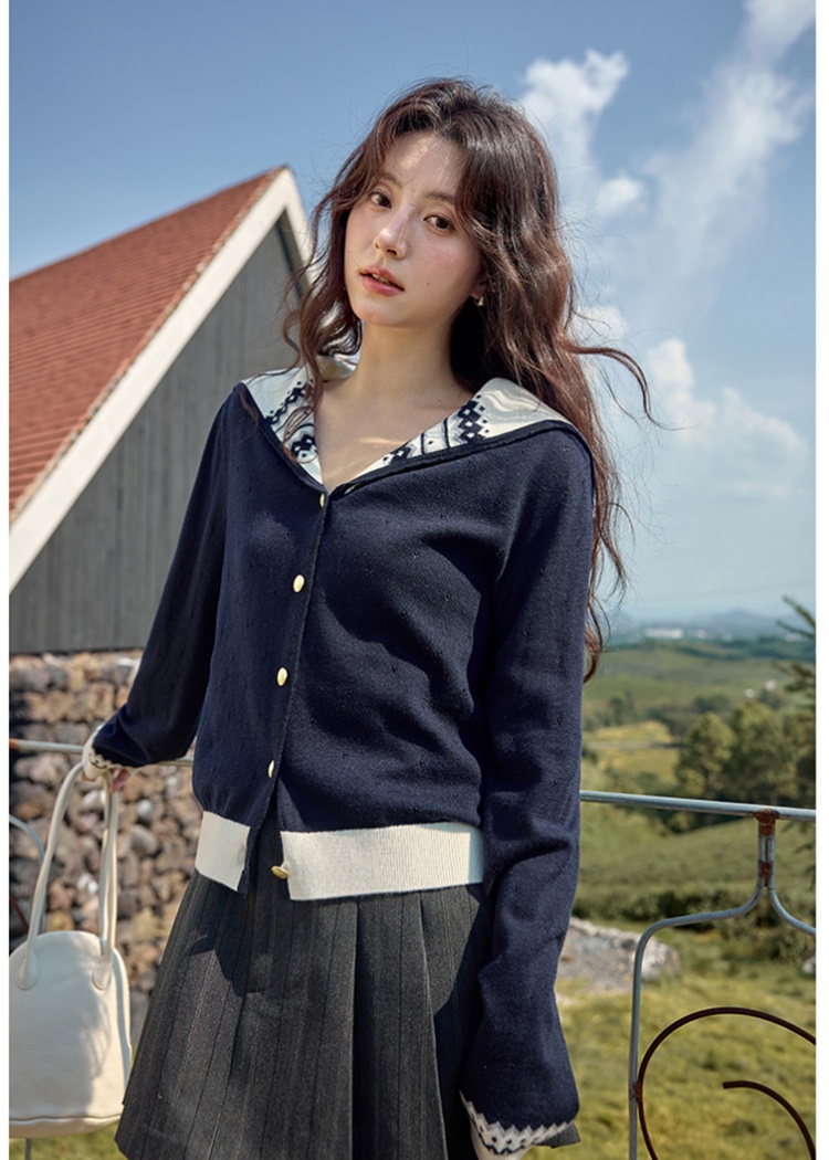 Korean style thin sweater knitted long sleeve jacket