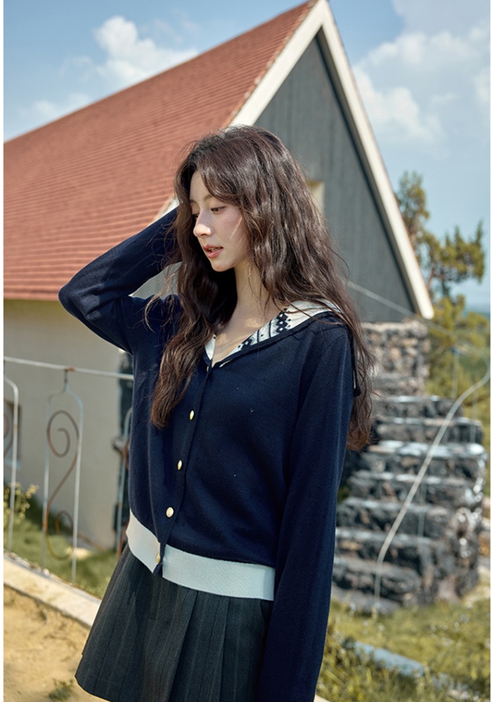 Korean style thin sweater knitted long sleeve jacket