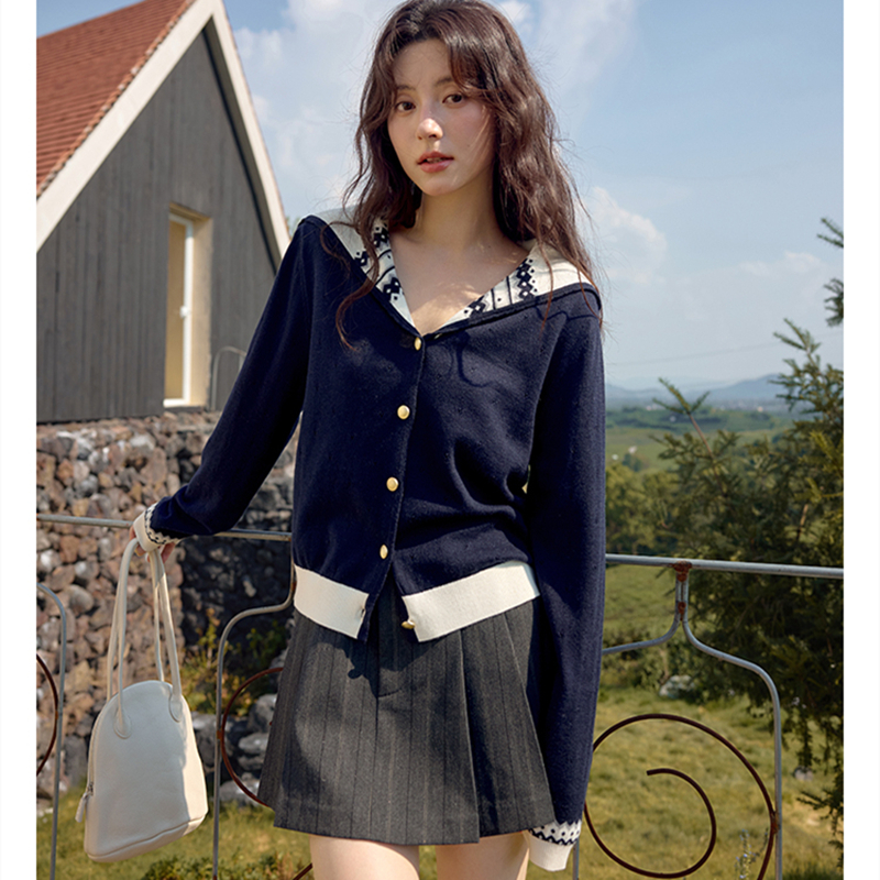 Korean style thin sweater knitted long sleeve jacket