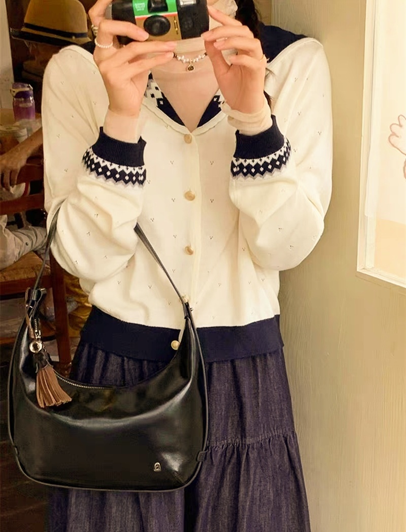 Korean style thin sweater knitted long sleeve jacket