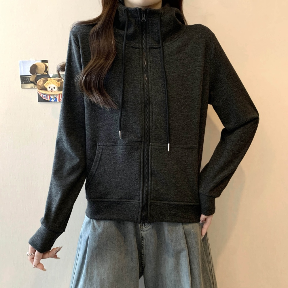 All-match hooded coat lazy simple cardigan