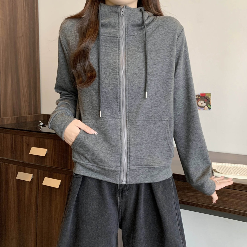 All-match hooded coat lazy simple cardigan