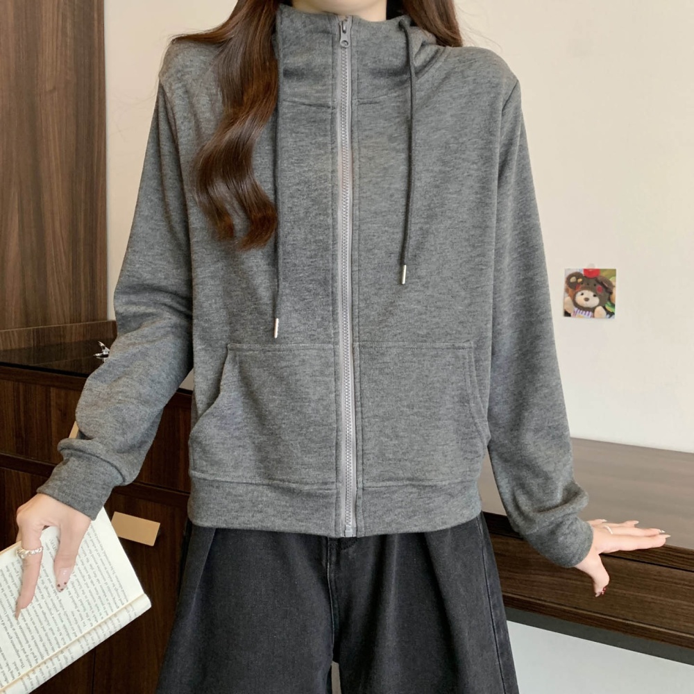 All-match hooded coat lazy simple cardigan