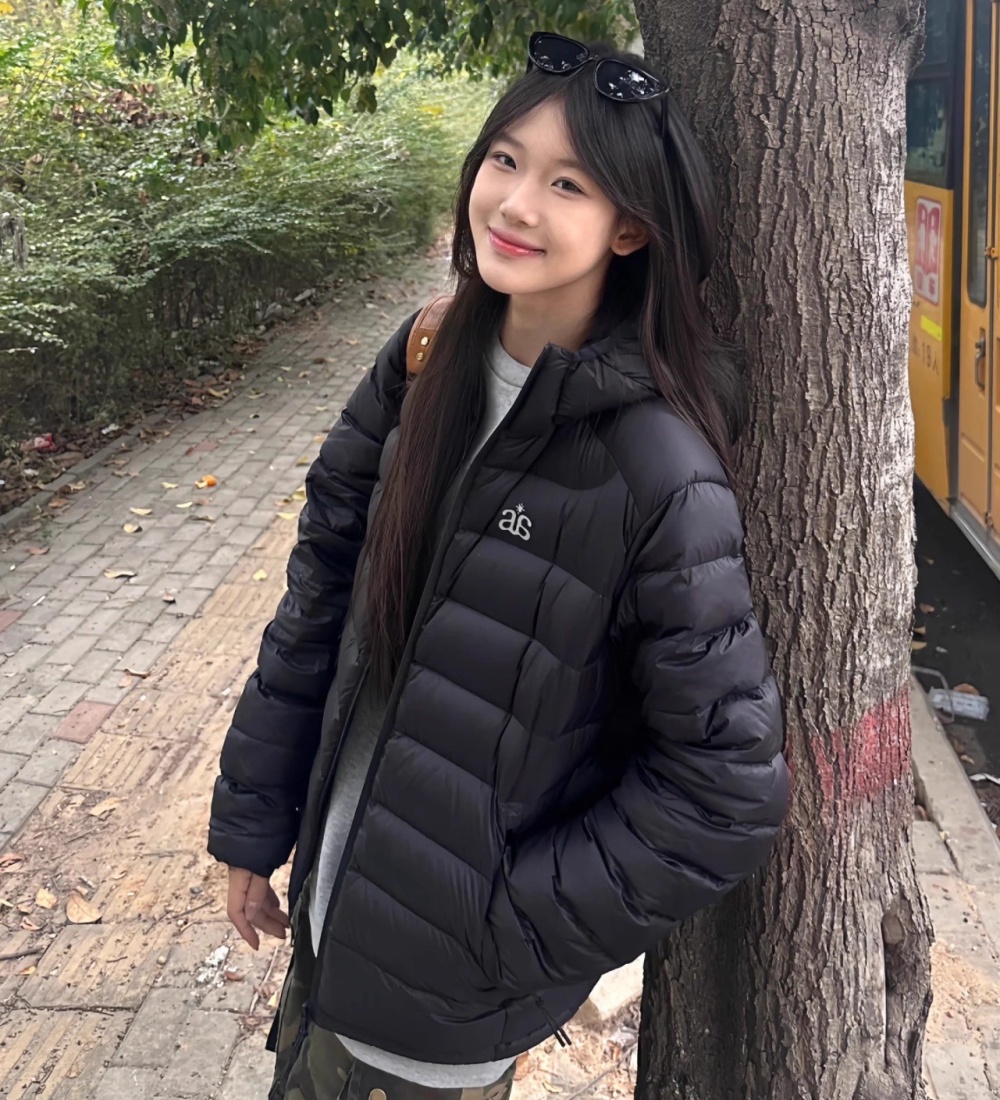 Couples thin bread clothing Casual white down coat for women