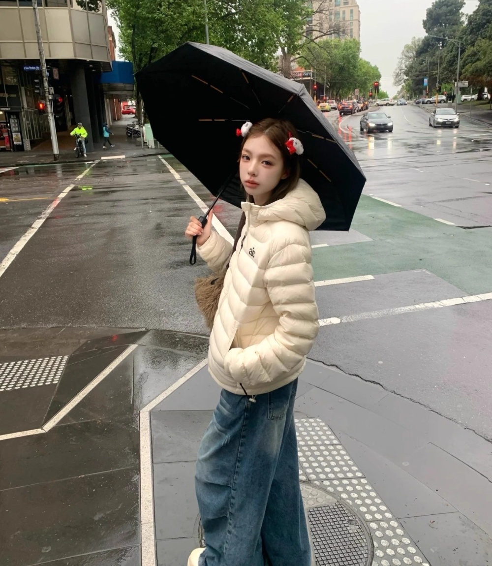 Couples thin bread clothing Casual white down coat for women