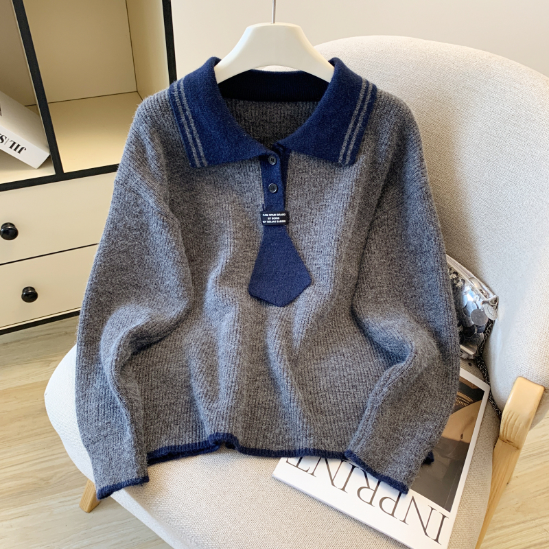 Long sleeve loose tops autumn and winter sweater for women