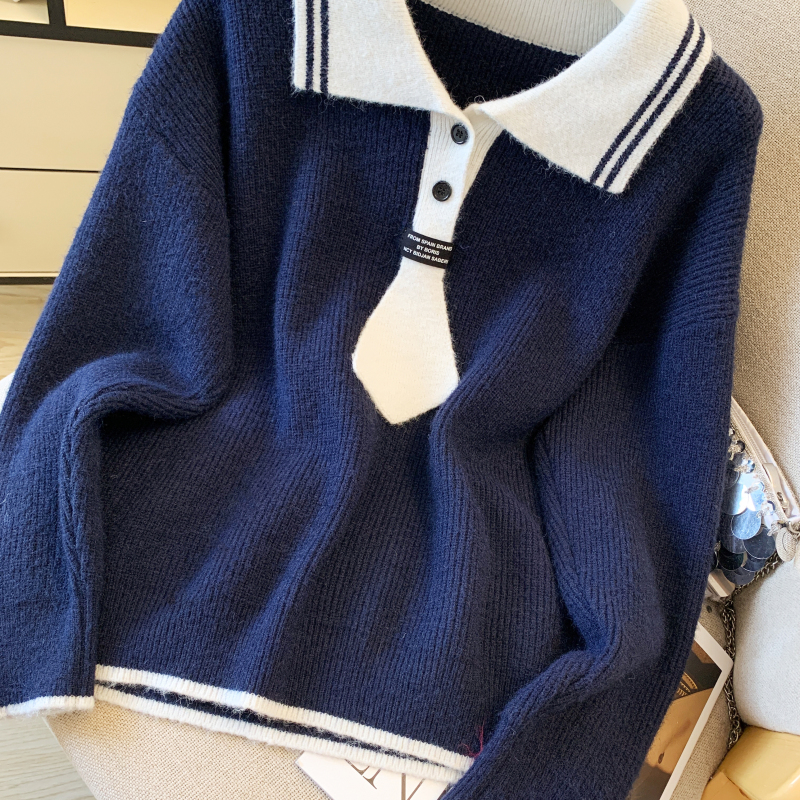 Long sleeve loose tops autumn and winter sweater for women