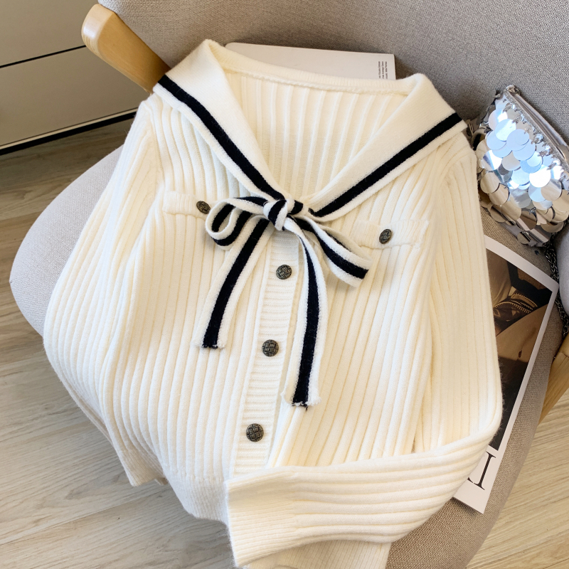 College style all-match tops autumn sweater for women