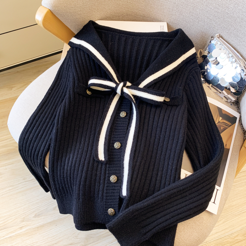 College style all-match tops autumn sweater for women