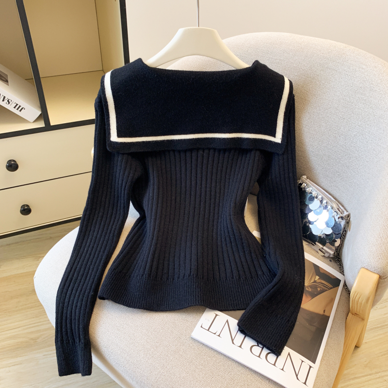 College style all-match tops autumn sweater for women