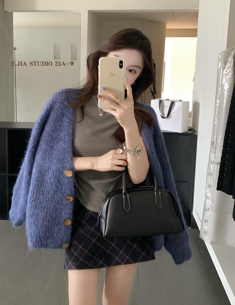 Niche lazy sweater knitted V-neck cardigan for women