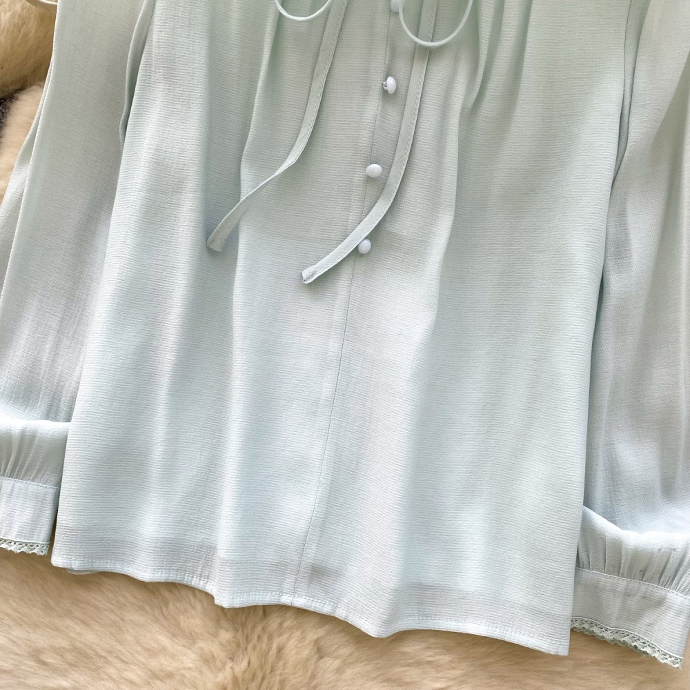 Splice autumn chiffon shirt show young tops for women
