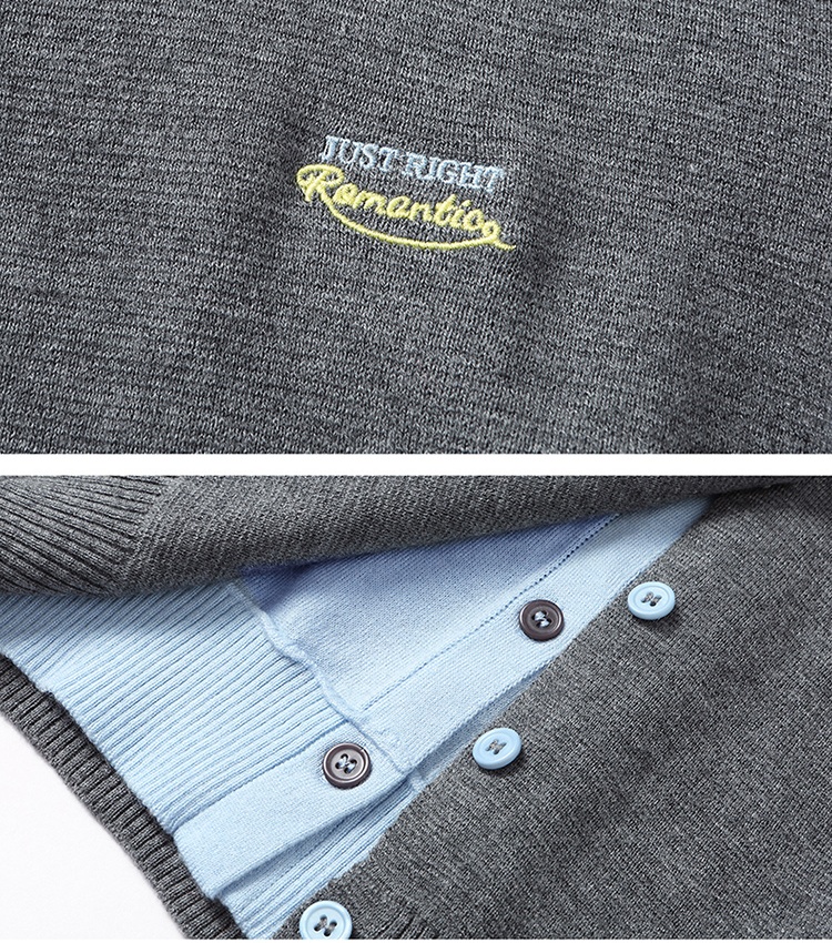 Pseudo-two embroidery coat outside the ride cardigan for women