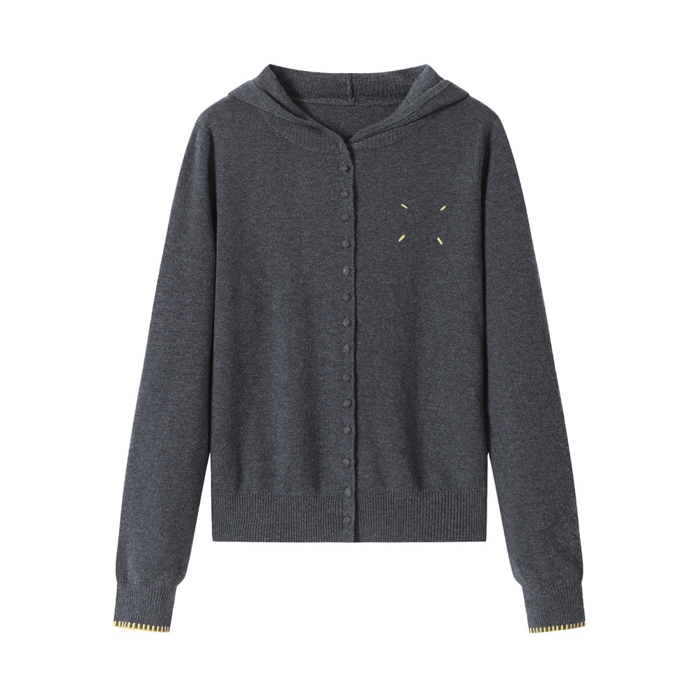 Korean style thin hooded sweater short autumn coat