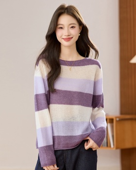 Horizontal collar sweater lazy shirts for women