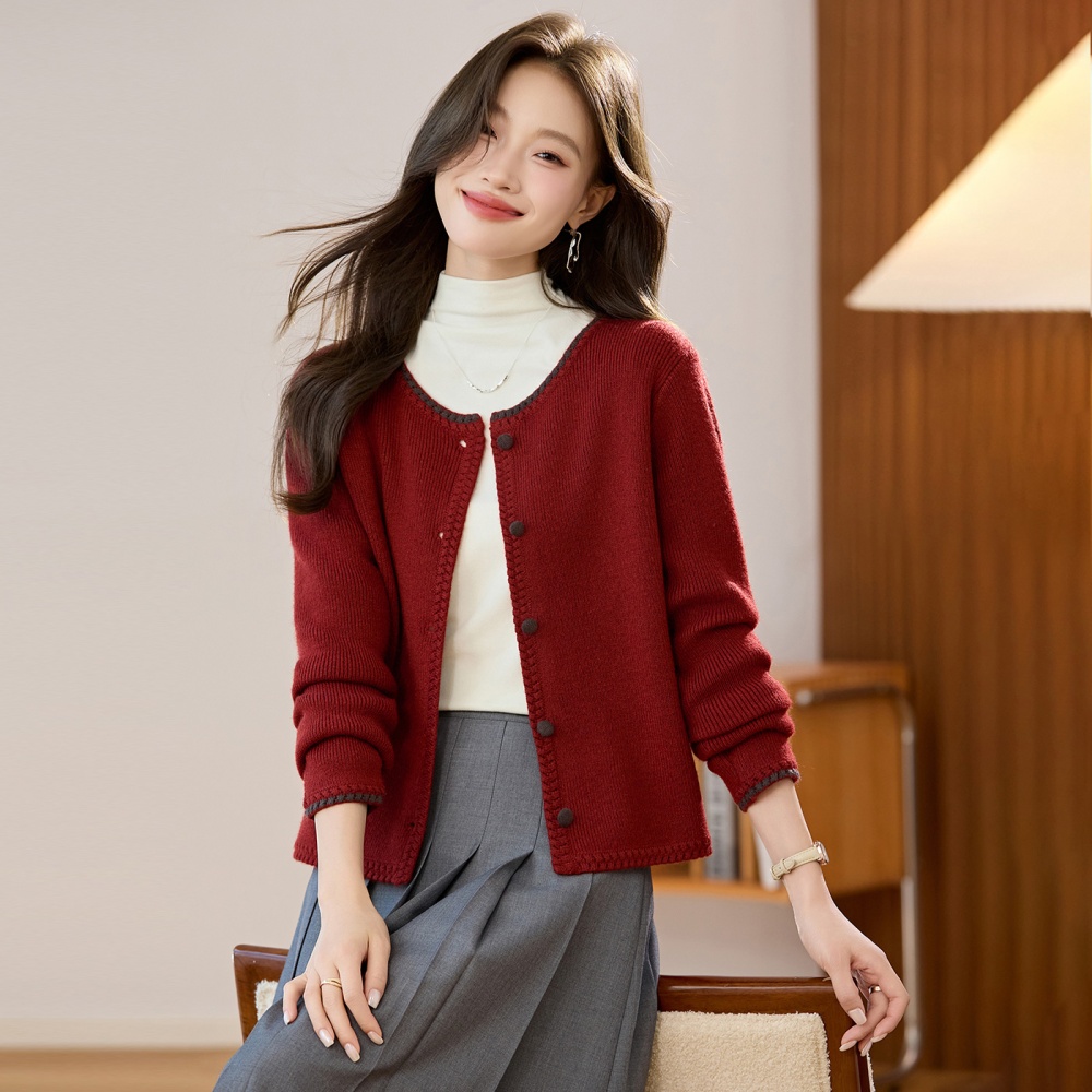 Chinese style sweater coat for women