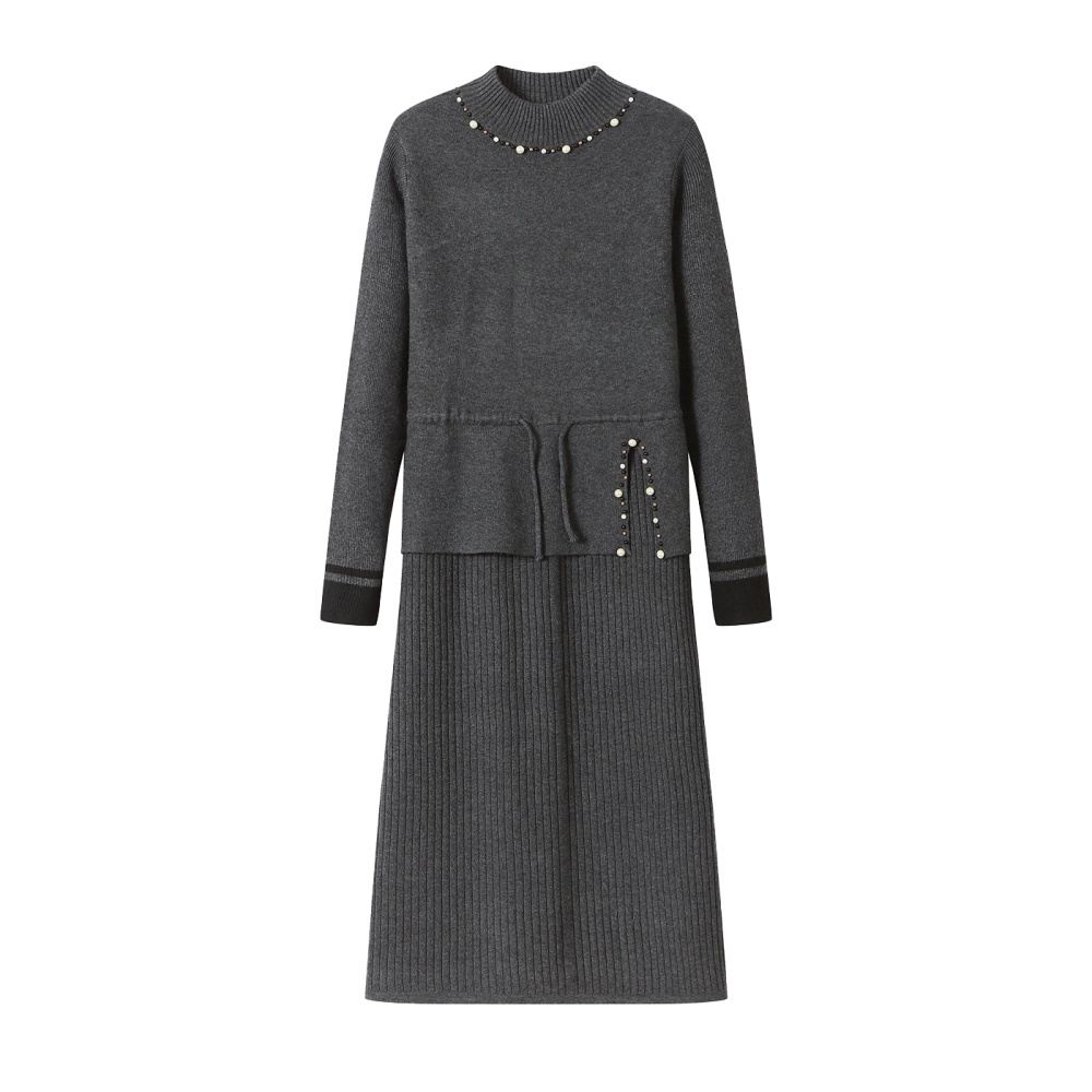 Winter long waistcoat knitted pure sweater for women