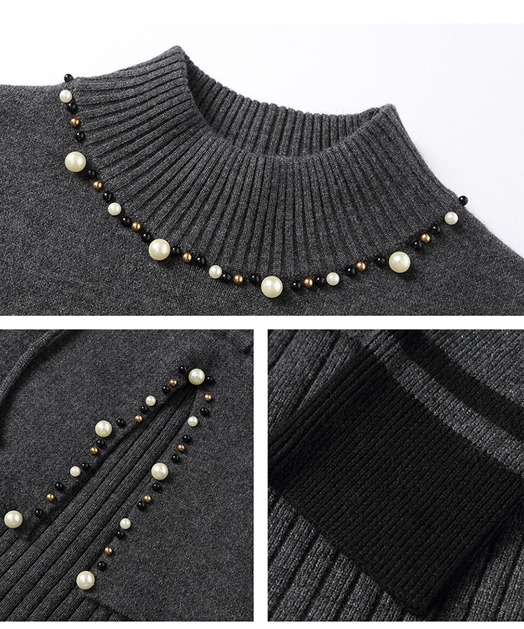 Winter long waistcoat knitted pure sweater for women